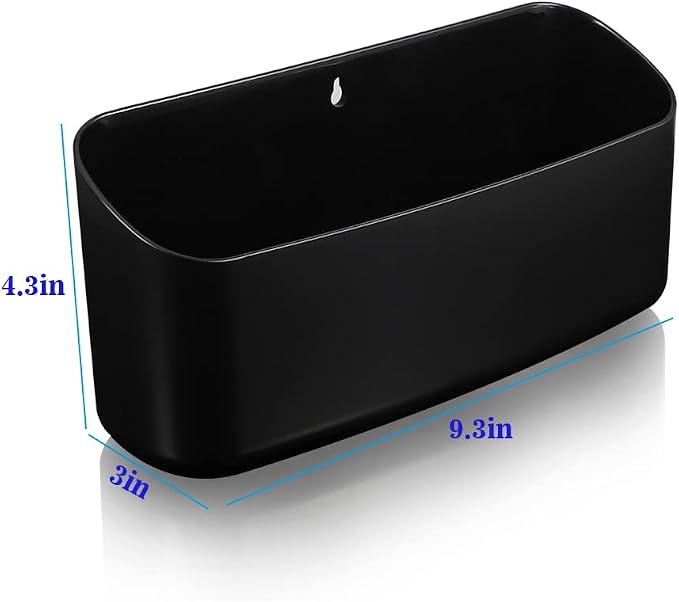 Picowe Magnetic Laundry Storage, Large Lint Holder Bin for Laundry Room, Space-Saving Trash Container Hanging on Dryer, Washer or Wall Mount Trash Bin, M - Black - Image 2