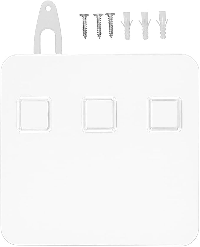 No-Nail Adhesive r, 3-Slot Self-Adhesive Storage Rack for Bathroom, Kitchen, and Household Use by Aeakey