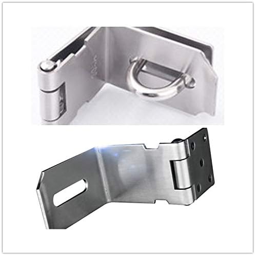 90 Degree 4 Inch Right Angle Padlock Hasp, Stainless Steel Safety Door Latches, Solid Gate Latches,Polished Finish 2 Pack - Image 3
