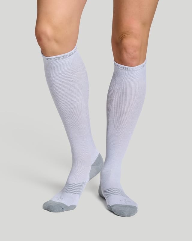 Travel Compression Socks Women's Over-the-Calf – Soothing Compression, Mesh Ventilation, Padding & Copper Znergy Anti-Odor - Image 2