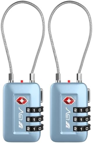 TSA Accepted Luggage Travel Lock, Set-Your-Own Combination Lock for School Gym Locker, Luggage Suitcase Baggage Locks, Filing Cabinets, Toolbox, Case Arctic Blue, 2 Pack (Limited Edition) - Image 9