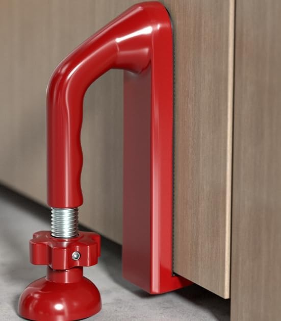 Portable Door Lock for Travel,​Door Stopper Security for Hotels/Apartments - Reinforced Locking Device for Extra Safety for Women, Solo Travelers & Kids. (red) - Image 2