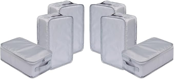 Travel Shoe Bags, Foldable Waterproof Shoe Pouches Organizer-Double Layer (6 Grey Shoe Bags) by JJ+POWER