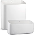 Picowe Magnetic Laundry Storage, 2 Pack Lint Holder Bin for Laundry Room, Space-Saving Trash Container Hanging on Dryer, Washer or Wall Mount Trash Bin (Gray White) by Picowe