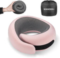WANDER PLUS® Travel Neck Pillow, Pure Memory Foam Neck Pillow for Airplanes, Comfortable Breathable Cover, 360 Degree Support Ergonomic Design Best for Sleeping Plane Train Travel Essentials Max Pink by WANDERPLUS