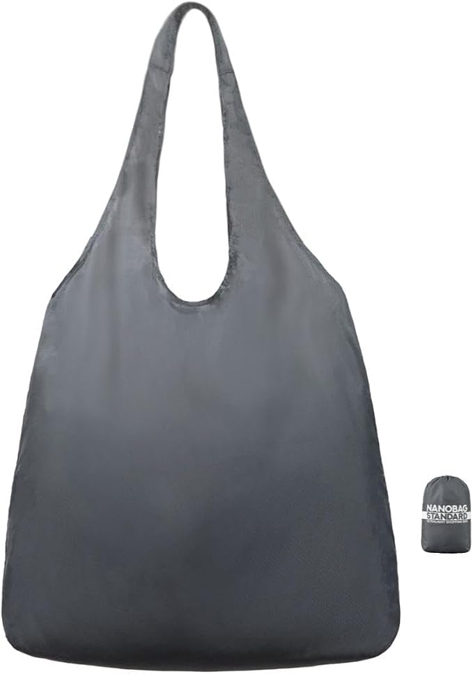 Nanobag Standard 19L Tote Foldable Packable Reusable Grocery Shopping Bag | 0.9 oz Premium Portable Collapsible Ultralight Pocket-Sized for Everyday Use & Travel by Nanobag