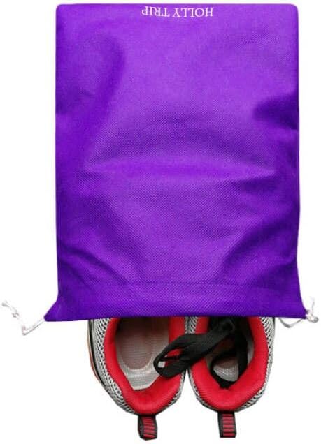 Pack of 10 Travel Shoe Bags, Portable Travel Non-Woven Shoe Packing Organizers Tote Bags w/Drawstring For Men and Women, 15.3"x11.5" (Multicolor) - Image 8