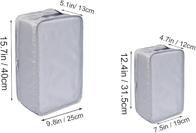 Travel Shoe Bags, Foldable Waterproof Shoe Pouches Organizer-Double Layer (2+2 Grey Shoebags) - Image 3