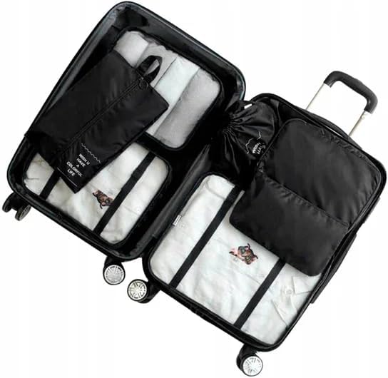 8 Pcs Bag Organizer Set – 8 Pcs Packing Cubes, Travel Cubes, Shoe Bag, Toiletry Pouches, Clothes Organizers, Waterproof Luggage & Travel Bags – Suitcase Organizer & Organizers for Travel Essentials - Image 2