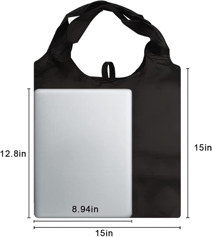 Aricsen Durable Colorful Folding Reusable Grocery Bags Handles, 20 Pack | Polyster fabric cloth, Pocket Nylon Tote, Foldable, Xlarge, Durable, Machine Washable, for grocery, storage, gifts - Image 5