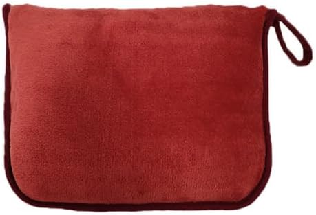 ShezPretty Premium 2in1 Soft Travel Blanket Pillow with Airline Hand Luggage Sleeve and Backpack Clip Airplane (Burgundy) - Image 2
