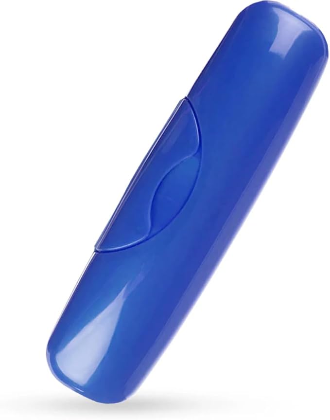 RADIUS Toothbrush Travel Case for Big Brush/Original/Scuba Brushes, BPA-Free Recycled Plastic, Portable for Bathroom, School, Home, Camping-Sapphire Blue (ONLY fits the Big Brush/Original/Flex/Scuba) by RADIUSCorporation