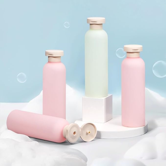 ASEVAT 6.7 oz Plastic Shampoo and Conditioner Squeeze Bottles, Plastic Leak Proof Travel Bottles for Toiletries, Plastic Bottles with Caps for Lotion, Cream and Liquids (4Pcs) - Image 4