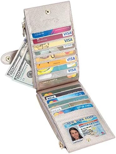 Travelambo RFID Wallet Women Large Size Bifold Multi Card Wallet Case with Zipper Pocke Credit Card Holder for Women - Image 3