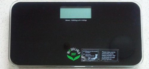 NewlineNY Black Mini Bathroom Scale + Travel Slip Case SBB-0718MBK+101BG - Image 6