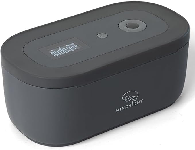 Mindsight Timed Lock Box | Unplug from Phones, Video Games, Social Media, Snacks & Cravings | 3 Modes based on Willpower | Easy to Use | Out of Sight ~ Out of Mind | Boost Your Mental Wellness by Mindsight