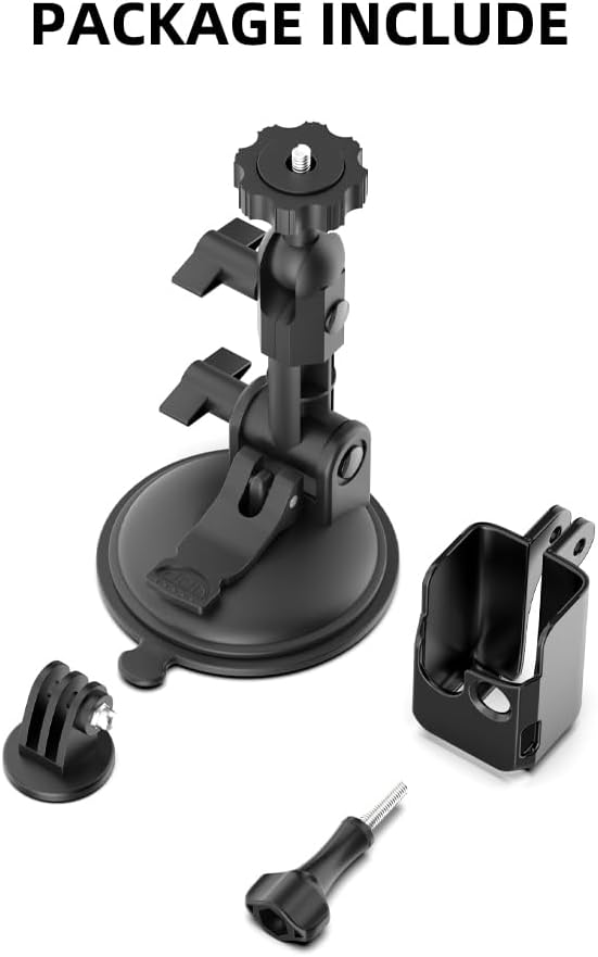 Pocket 3 Suction Cup Mount, Car Mount Windshield Window Dash Holder Kit with Expansion Adapter for DJI Osmo Pocket 3,GoPro Hero 13/12/11/10/9/8,DJI Action 5 Pro/4/3 Accessories (for Pocket 3) - Image 8