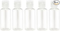 5 Pieces 1oz Flip Cap Bottles Plastic Empty Transparent Containers Bottle Refillable Squeeze for Travel Shampoo Cosmetic Lotion Toiletries (30ML) by QIRUIRED