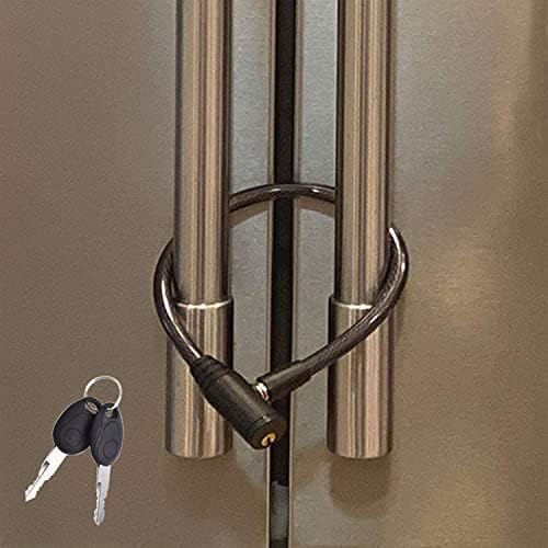 Child-Proof Refrigerator Lock for Kids & Adults - Lock for French Door Fridge and Cabinet (Regular, Black - 2 Pack) - Image 2
