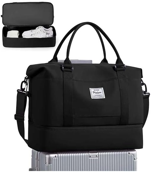 Travel Duffel Bag, Sports Tote Gym Bag, Shoulder Weekender Overnight Bag for Women by WONHOX