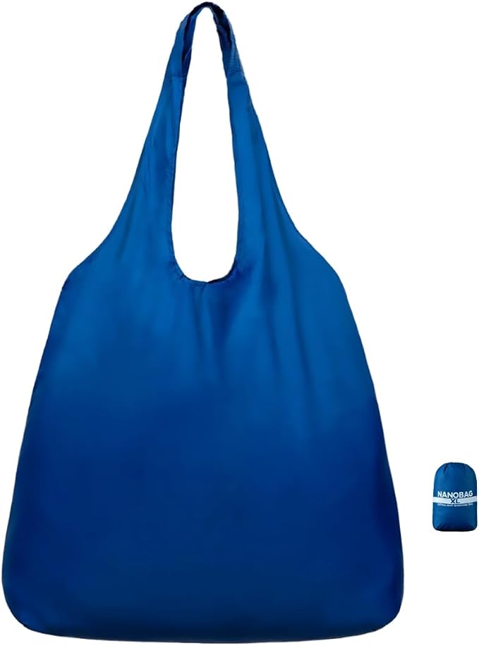 Nanobag XL 25L Tote Foldable Packable Reusable Grocery Shopping Bag | 1.05 oz Premium Portable Collapsible Extra Large Pocket-Sized for Everyday Use, Beach & Travel by Nanobag