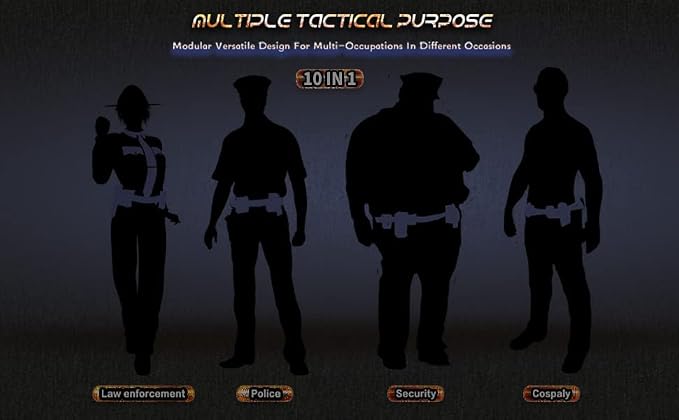 10 in 1 Duty Belt Black Law Enforcement Tactical Equipment System Set 10 pcs - Image 4
