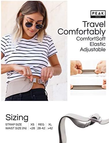 Peak Gear Travel Money Belt. Premium Quality Travel Wallet with RFID Blocking Fabric to Protect Credit Cards, Passports and Documents. Exclusive Theft Protection and 2 Recovery Tags | Beige - Image 5