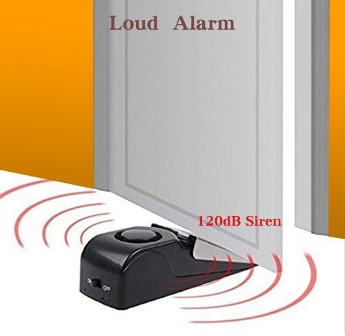 EMDMAK Door Stop Alarm with 120DB Siren Door Stop for Home & Travel (Black) (Pack of 2) - Image 4
