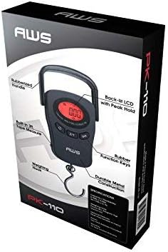 American Weigh Scales PK-110 Digital Hanging Scale – 110lb x 0.1lb Capacity, Red Backlit LCD Display, Portable Electronic Luggage & Fishing Scale (Black) - Image 6