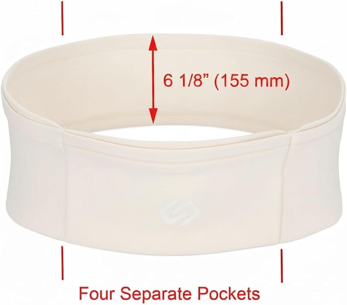 VersaMax Running Belt, Anti-Theft Travel Money Band, Neutral, L | Secure Stretch Double-Flap Waist Pack Fits All Cell Phones. Pickpocket-Proof Travel Passport Pouch & Medical Device Holder - Image 6