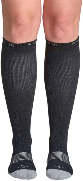 Travel Compression Socks Women's Over-the-Calf – Soothing Compression, Mesh Ventilation, Padding & Copper Znergy Anti-Odor by TommieCopper