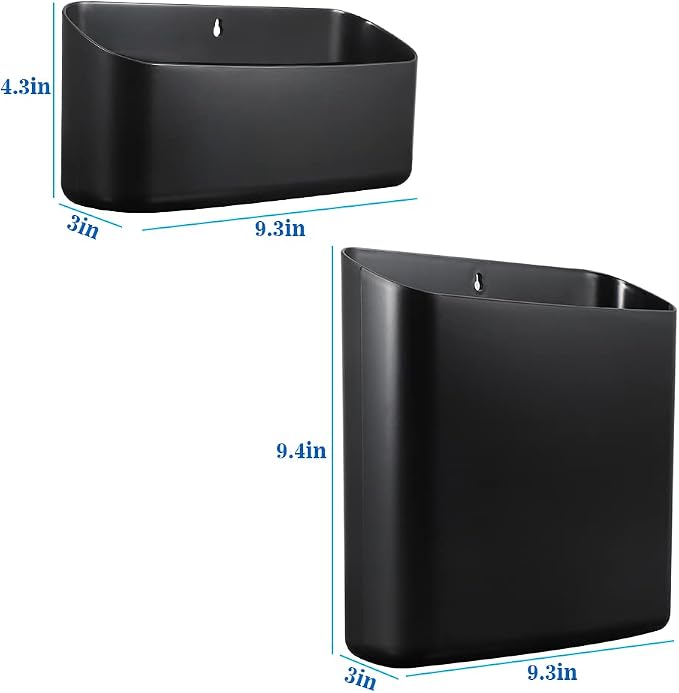 Picowe Magnetic Laundry Storage, Large Lint Holder Bin for Laundry Room, Space-Saving Trash Container Hanging on Dryer, Washer or Wall Mount Trash Bin (Black) - Image 2