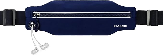 U·LANARO Slim Running Belt Fanny Pack Running Phone Holder Waist Band Pouch | Fits ALL Phones, Marathon Sport Workout Exercise Fitness, Money Belt, Expandable Pocket, Runners Gear Accessories, Men Women by U%C2%B7LANARO