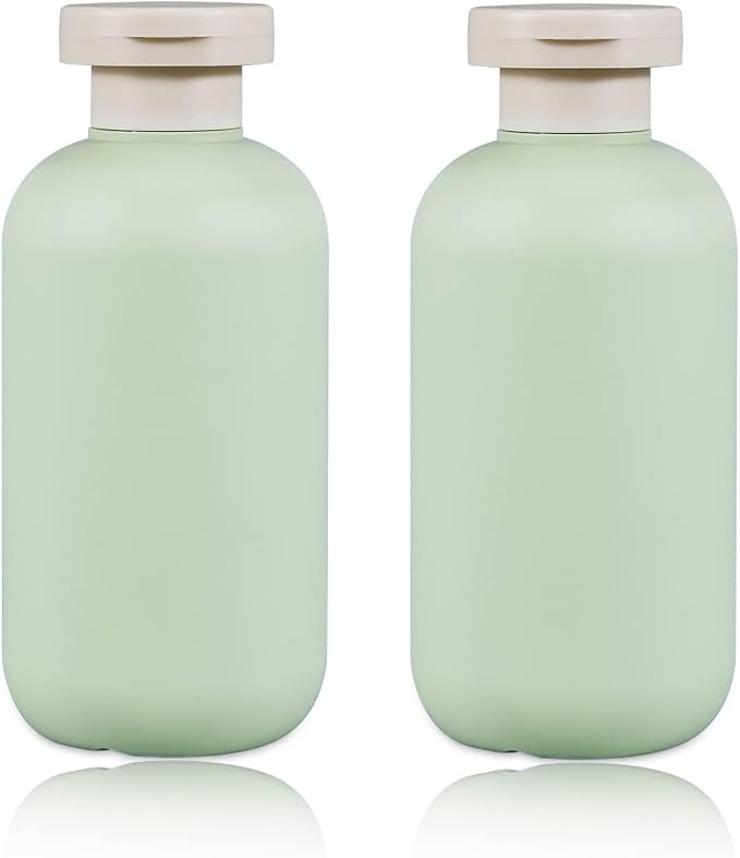 6.8oz Squeeze Bottles with Flip Cap, Refillable Plastic Travel Bottles for Creams, Lotion, Shampoo, Conditioner (2 Pcs) by UMETASS