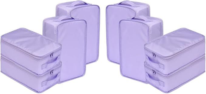Travel Shoe Bags, Foldable Waterproof Shoe Pouches Organizer-Double Layer (8 Purple Shoe Bags) by JJ+POWER