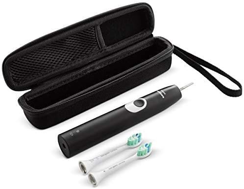 Toothbrush Case for Sonicare 5300 4100 5100 6100, Oral-B 1000, AquaSonic | Protective hardshell fits top electric toothbrushes. water-resistant storage pouch with charger mesh pocket, wrist strap. - Image 4