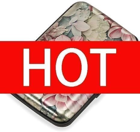 Mayski Credit Card Holder for Women RFID Blocking Wallet, Happy Flower | Card Wallets for Women Small Mini Business Metal Accordion Aluminum Alloy Hard Case for Men - Image 8