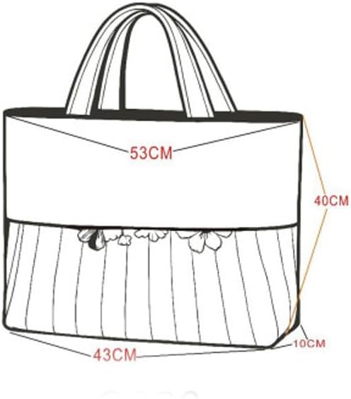 Women's Quilted Tote Bag – Lightweight Large Capacity Foldable for Travel | 20.87" L x 15.75" H - Image 4