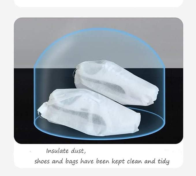 30 eco-friendly travel shoe bag storage bags, non-woven breathable dust-proof bag with rope, suitable for storing shoes and bags, isolate dust and keep shoes and bags clean and tidy. (9.8inX13.77in) - Image 3