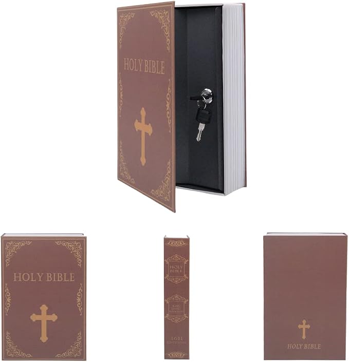 Diversion Book Safe Storage Box (9.5"6"2.2"), Dictionary Secret Safe with Security Key Lock - Image 2