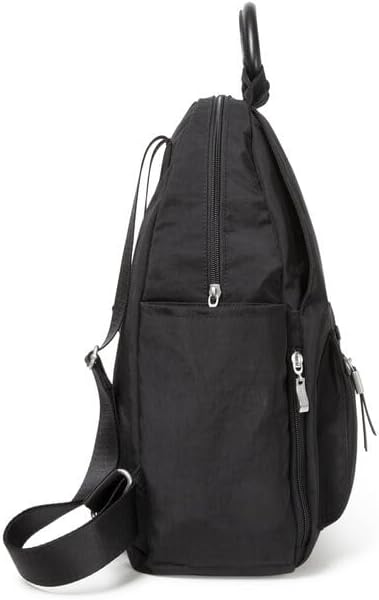 Baggallini womens New Classic "Heritage" With Rfid Phone Wristlet All Day Backpack, Black, One Size US - Image 11
