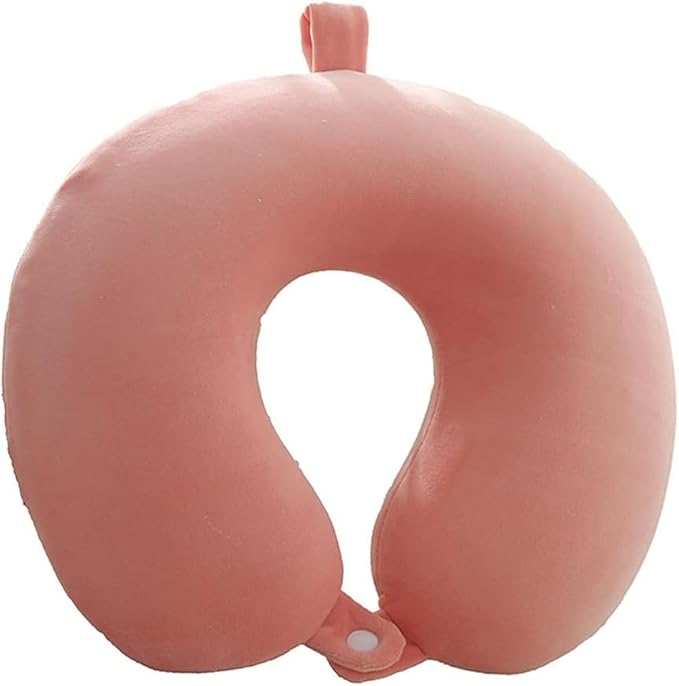 Travel Pillow - Memory Foam Neck Pillow Support Pillow,Luxury Compact & Lightweight Quick Pack for Camping,Sleeping Rest Cushion (Pink) by Unknown