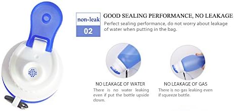 Omana 500ml Collapsible Water Bottle BPA Free Silicone Foldable Portable Leakproof Water Bottle for Outdoor Cycling School Travel Gym Hiking Sports (Blue) - Image 6
