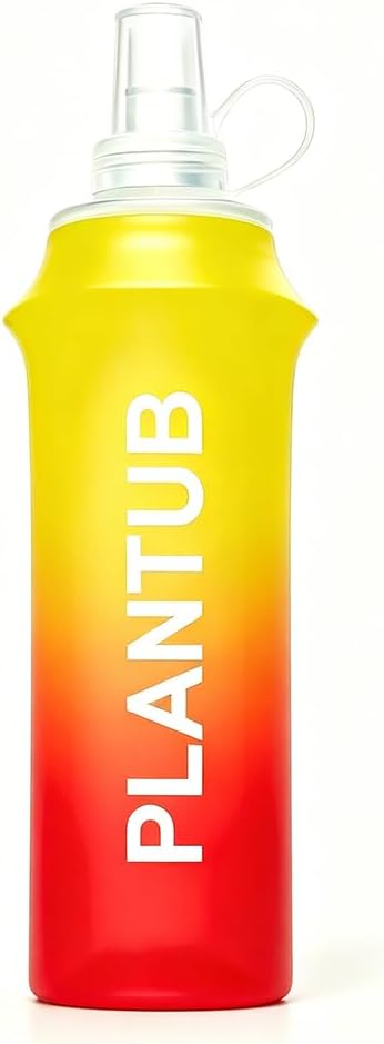 Soft Foldable Water Bottle, TPU, Collapsible Flask for Outdoor Sports, Hiking, Cycling, Running, Without stand up ability, Gradient Blue and Pink by Unknown