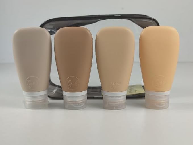Travel Bottles for Toiletries, TSA Approved 3 oz Leak Proof Silicone Refillable Squeeze Travel Size Containers BPA Free for Cleansers, Lotions, Shampoo w/Clear Bag (Earth Tone Colors) - Image 2