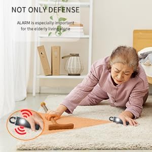 Rechargeable Personal Safety Alarm Keychain for Women,Self Defense Keychain Alarm with Strobe Light and 130dB Siren Help Women,Men,Elderly, Emergency Security Whistle Alert (Black) - Image 6