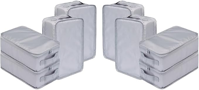 Travel Shoe Bags, Foldable Waterproof Shoe Pouches Organizer-Double Layer (8 Grey Shoe Bags) by JJ+POWER