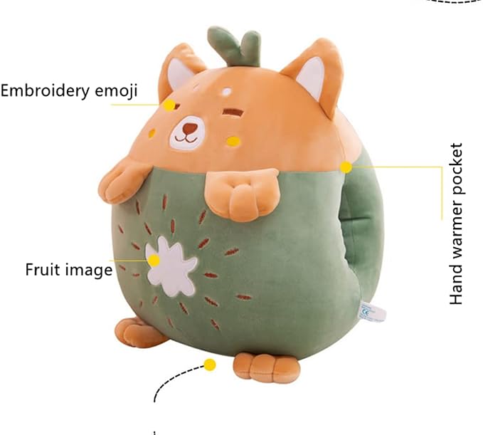YUDONG 15" Kids Stuffed Animals Travel Blanket and Pillow Set,Cute Dog Plush Pillow with Hand Warmer Design,Perfect for Travel, Camping, Home and Office. | Cute Pillow with Hand Warmer Design for Travel, Camping, Home & Office - Image 2