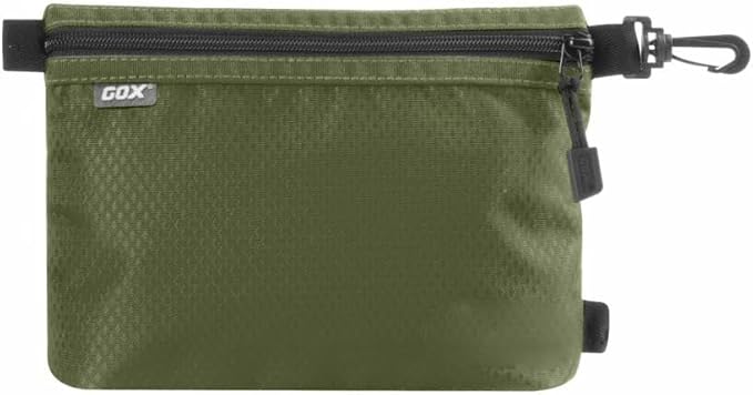 GOX Small Toiletry Bag for Men Bulk Cosmetic Bag Dopp Kit Carry On Zipper Pouch Organization Nylon Small Packing Sack Waterproof (Dark Green) by GOX