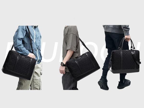 Bluboon Travel Tote Bags with Zipper Ladies Canvas Bag Weekender Overnight Bag for Women Carry on Duffel Bag Trolley Sleeve - Image 2